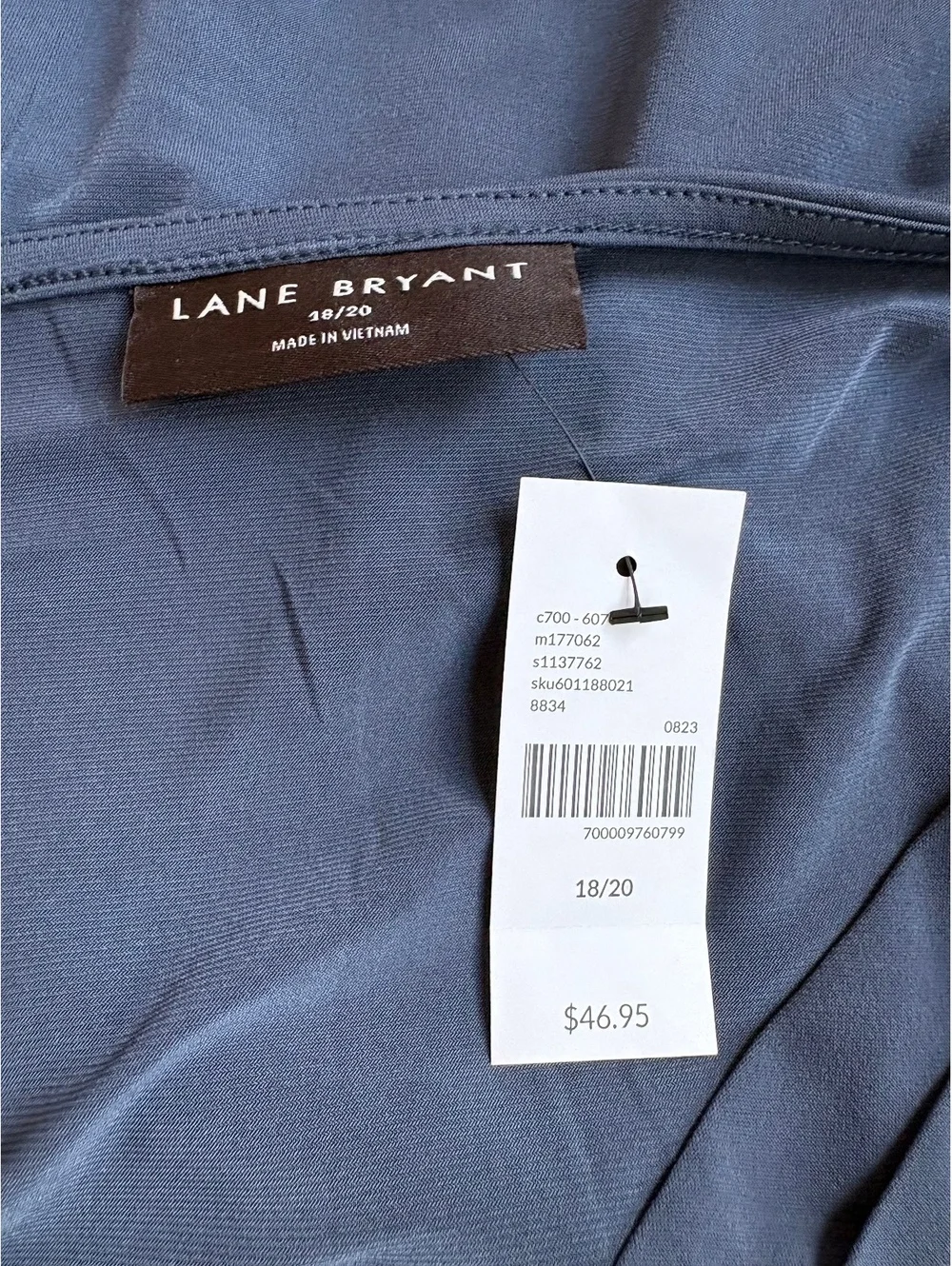 Lane Bryant Women's Navy Blue V-Neck Long Sleeve Tunic Top Size 18/20